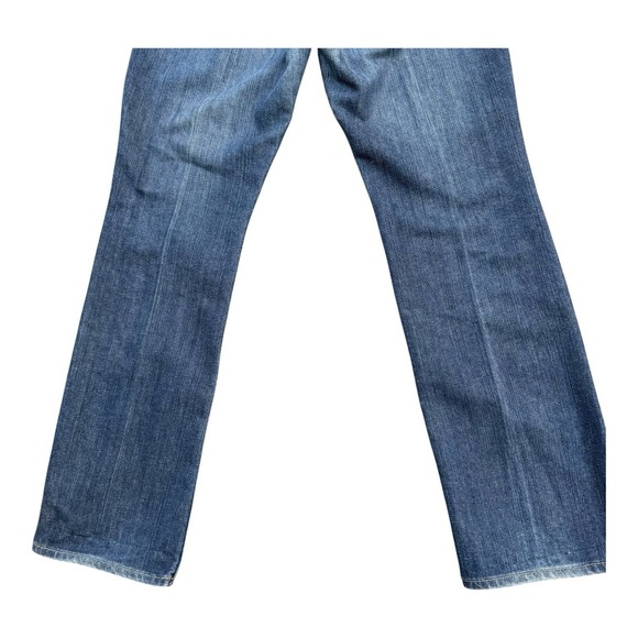 Old Navy The Flirt Boot Cut Dark Blue Denim Jeans 31" L Mid Rise Stretch Sz 12 - Picture 6 of 16